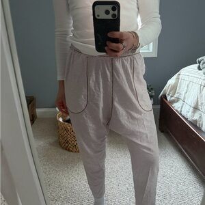 Free People Light Gray Joggers